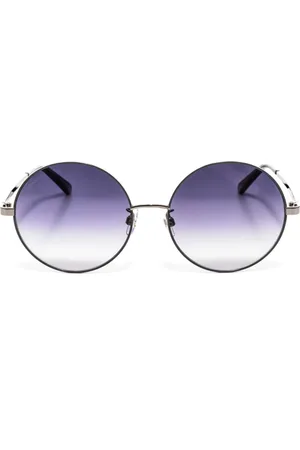Swarovski Akcesoria, Kobieta, Szary, ONE SIZE, Okrągłe Metalowe Okulary Przeciwsłoneczne Sk 0301-K dla kobiet
