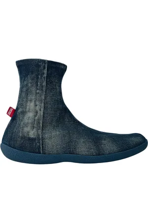 Diesel Buty, Mężczyzna, Niebieski, 42 EU, Denim, Botki z dżinsu z tylną naszywką