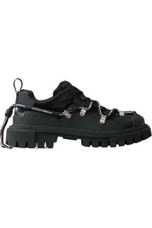 Dolce & Gabbana Buty, Mężczyzna, Czarny, 39 EU, Skóra, Luksusowe Buty Trekkingowe Sneaker