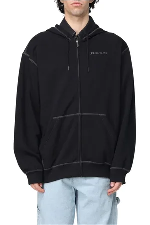 Dickies Bluzy, Mężczyzna, Czarny, L, Czarny Crewneck Sweatshirt