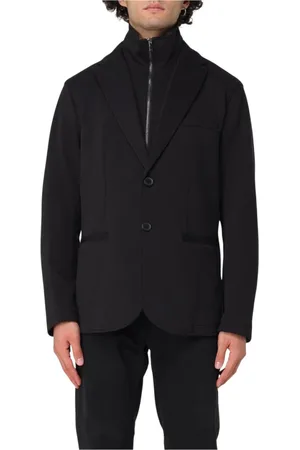 Armani Exchange Kurtki, Mężczyzna, Czarny, XL, Elegancki Niebieski Blezer