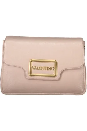 Valentino by Mario Valentino Torebki, Kobieta, Różowy, ONE SIZE, Len, Różowa torba na ramię z polietylenu stylowy dodatek