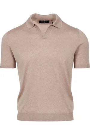 Gran Sasso Swetry, Mężczyzna, Beżowy, 2XL, Jedwabne T-shirty i Pola