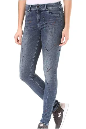 Pepe Jeans Jeansy, Kobieta, Niebieski, W26 L30, Pixie Paint Spodnie