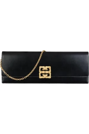 Givenchy Torebki, Kobieta, Czarny, ONE SIZE, Elegancka Czarna Kopertówka Z Paskiem