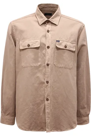 FAY Kurtki, Mężczyzna, Beżowy, 2XS, Lnuiany Over Shirt