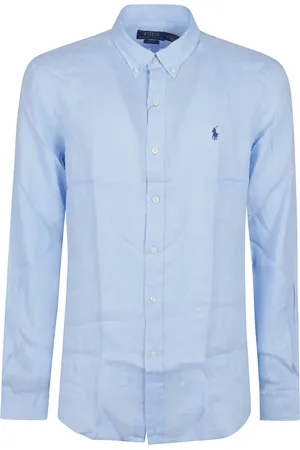 Ralph Lauren Koszule, Mężczyzna, Niebieski, M, Sportowa koszula z długim rękawem