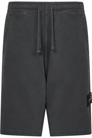 Stone Island Szorty, Mężczyzna, Szary, XL, Szare Szorty z Elastycznym Pasem i Efektem 