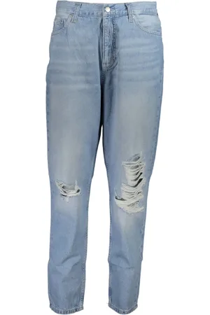 Calvin Klein Jeansy, Kobieta, Niebieski, W25, Niebieskie Jeansyy Zniszczone Damskie