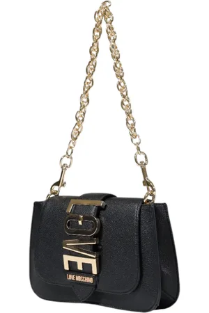 Moschino Torebki, Kobieta, Czarny, ONE SIZE, Elegancka Mała Torebka z Zamknięciem z Logo