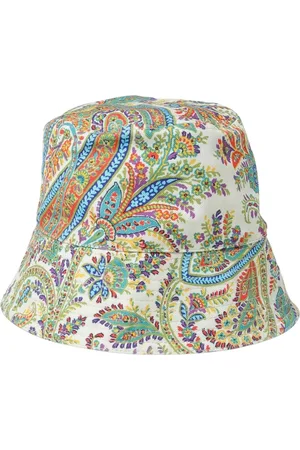 Etro Akcesoria, Kobieta, Wielobarwność, L, Biały kapelusz z Paisley