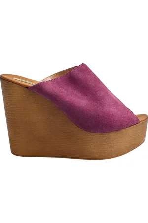 Diesel Buty, Kobieta, Fioletowy, 38 EU, Wysokie Sandały na Koturnie
