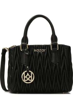 Kazar Torebki, Kobieta, Czarny, ONE SIZE, Uderzająca czarna torebka z dwoma uchwytami i paskiem