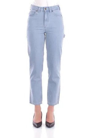 Dickies Jeansy, Kobieta, Niebieski, W29, Bawełna, Logo Tył Kieszeń Regular Fit Jeansy