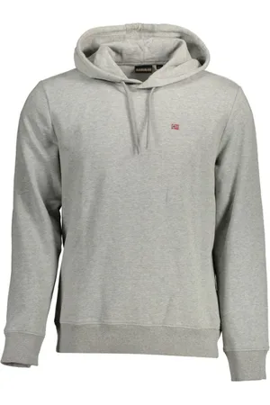 Napapijri Bluzy, Mężczyzna, Szary, 3XL, Bawełna, Szary bluza z ikonicznym logo