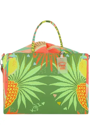 F**K Torebki, Kobieta, Wielobarwność, ONE SIZE, Torba Shopper z Kanwy z Zdejmowanym Paskiem