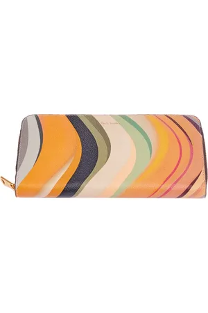 Paul Smith Akcesoria, Kobieta, Wielobarwność, ONE SIZE, Portfel na zamek Dusky Swirl