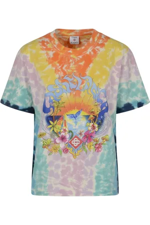 Casablanca Koszulki, Kobieta, Wielobarwność, S, Surf Trip Tie Dye T-Shirt