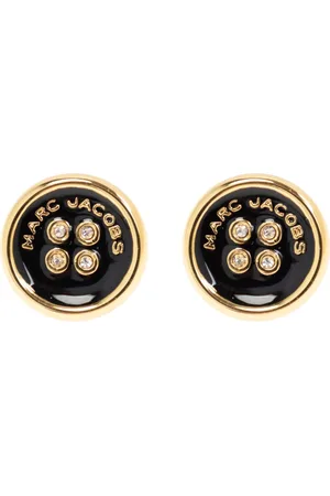 Marc Jacobs Akcesoria, Kobieta, Żółty, ONE SIZE, Kolczyki w kształcie guzików