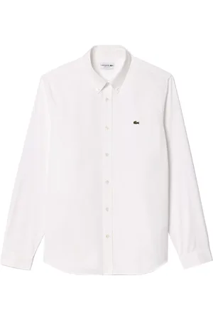 Lacoste Koszule, Mężczyzna, Biały, L, Klasyczna koszula z długim rękawem dla mężczyzn