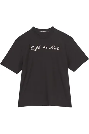 Karl Lagerfeld Koszulki, Kobieta, Czarny, XS, Bawełna, Oversize Karl T-shirt