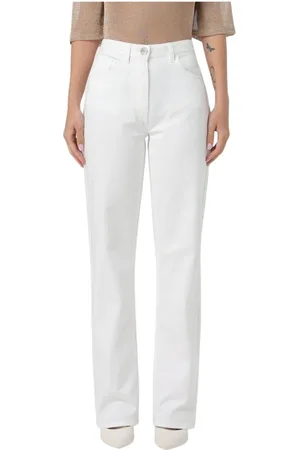 MVP Wardrobe Jeansy, Kobieta, Biały, 2XS, Nowoczesne Białe Jeansyy Straight-Leg