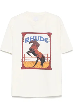 Rhude Koszulki, Mężczyzna, Biały, L, Białe T-shirty i Polosy