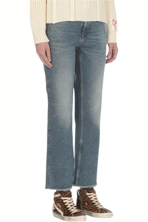 Golden Goose Jeansy, Kobieta, Niebieski, W25, Denim, Klasyczne Niebieskie Straight Leg Jeansy