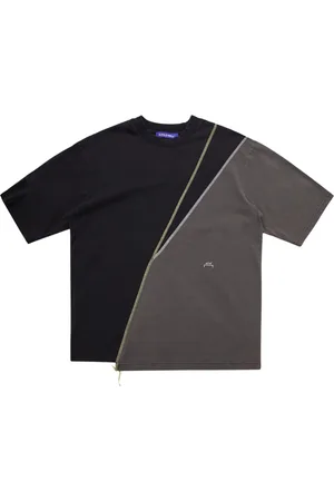 A-cold-wall* Koszulki, Mężczyzna, Czarny, S, T-shirt Spliced w czarno-szarym