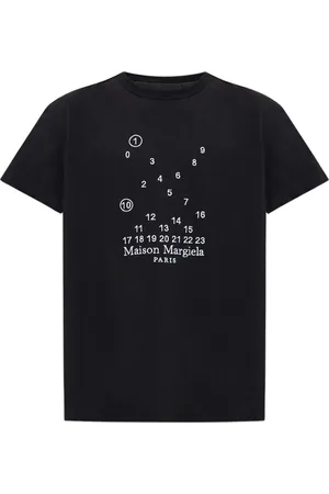 Maison Margiela Koszulki, Mężczyzna, Czarny, M, T-shirt z logo