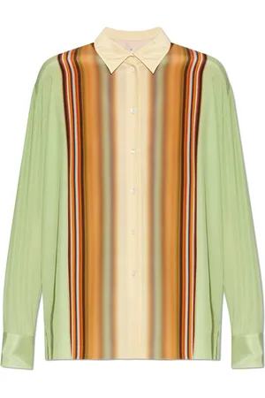 Paul Smith Bluzki, Kobieta, Wielobarwność, M, Len, Jedwabna koszula