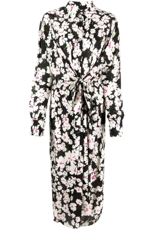 Msgm Sukienki, Kobieta, Wielobarwność, XS, Elegancka sukienka kopertowa