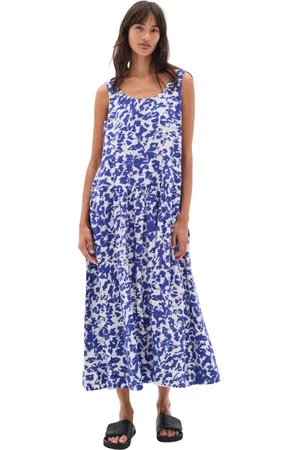 INWEAR Sukienki, Kobieta, Wielobarwność, M, Artistic Shadow Blue Sukienka bez rękawów