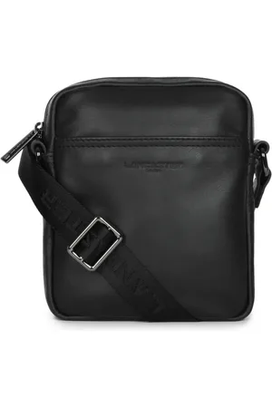 Lancaster Torebki, Mężczyzna, Czarny, ONE SIZE, Vintage Skórzana Torba Męska Czarna