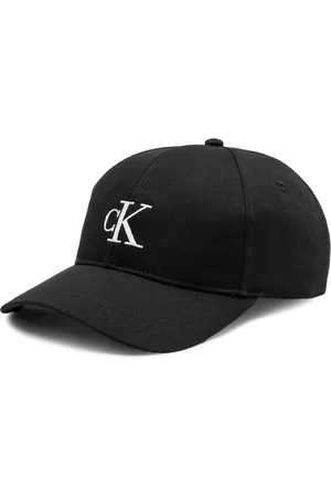 Calvin Klein Akcesoria, Mężczyzna, Czarny, ONE SIZE, Monogram Embro Czapka z daszkiem Jesień/Zima