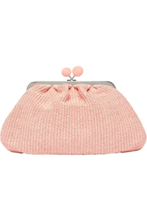 Max Mara Torebki, Kobieta, Różowy, ONE SIZE, Raffia Pasticcino Clutch Torba