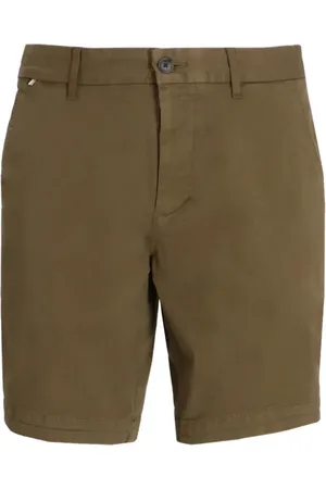 HUGO BOSS Szorty, Mężczyzna, Zielony, M, Spodnie Szorty Slim Fit z Bawełny