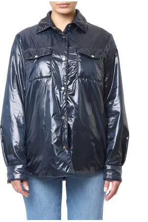 HERNO Kurtki, Kobieta, Niebieski, S, Nylon, Niebieska Nylonowa Kurtka Ultralekka