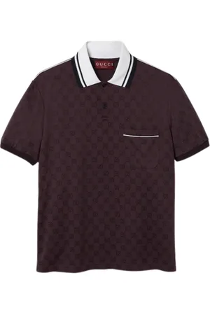 Gucci Koszulki, Mężczyzna, Czerwony, L, Czerwony Polo Shirt z Przodu Guziki