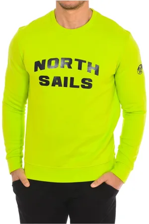 North Sails Bluzy, Mężczyzna, Zielony, S, Nylon, Żakardowy Sweter z Okrągłym Dekoltem