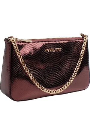 Michael Kors Torebki, Kobieta, Czerwony, ONE SIZE, Zestaw torba na ramię w teksturę węża