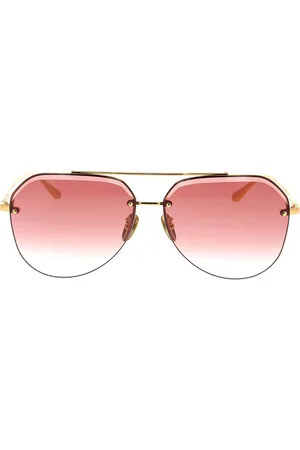 Linda Farrow Akcesoria, unisex, Żółty, ONE SIZE, Eleganckie okulary przeciwsłoneczne z ponadczasowym stylem