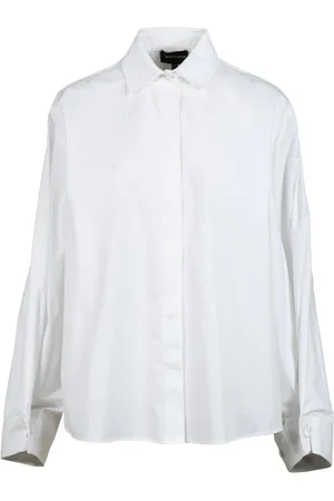 Emporio Armani Bluzki, Kobieta, Biały, XS, Koszula Bawełniana - Klasyczny Styl