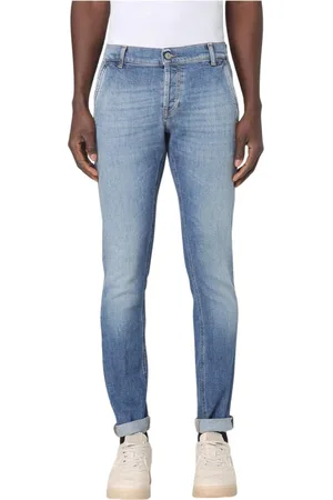 Dondup Jeansy, Mężczyzna, Niebieski, W34, Denim, Nowoczesne Slim Fit Jeansy