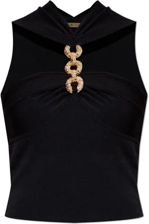 Cult Gaia Koszulki, Kobieta, Czarny, M, Nylon, Top `Chris`