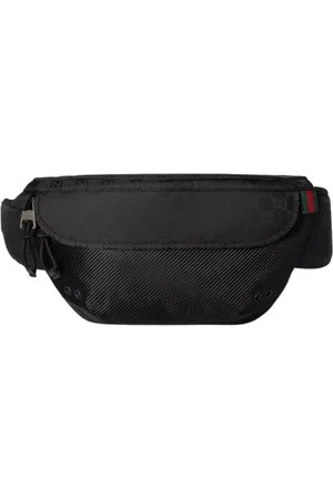 Gucci Torebki, unisex, Czarny, ONE SIZE, Czarna torba na pas z detalami sieci