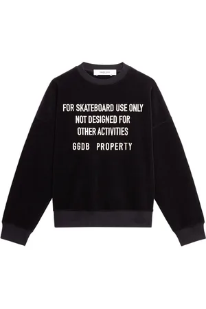Golden Goose Bluzy, Mężczyzna, Czarny, M, Nylon, Journey Unisex Crew Neck Sweater