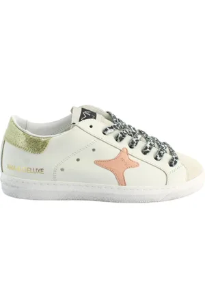 Ama Brand Buty, Kobieta, Biały, 39 EU, Różowe Sneakers Mod. 4017