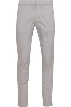 FAY Spodnie, Mężczyzna, Szary, W34, Szare Bawełniane Spodnie Slim Fit