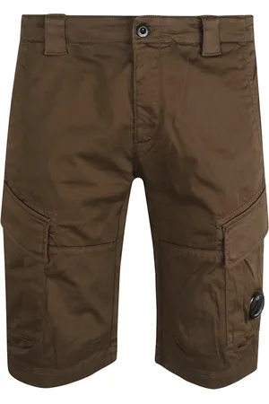 C.P. Company Szorty, Mężczyzna, Zielony, 2XL, Len, Cargo Stretch Satin Shorts z Lens
